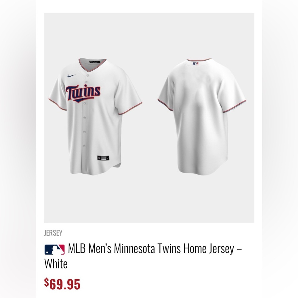Twins baseball Jersey